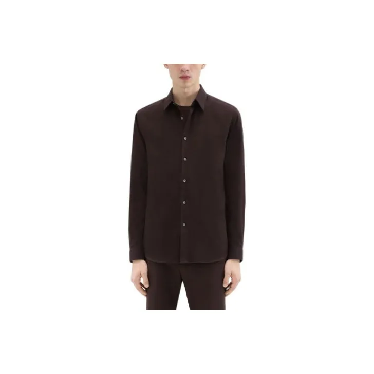 THEORY Shirts Men Black Brown-0