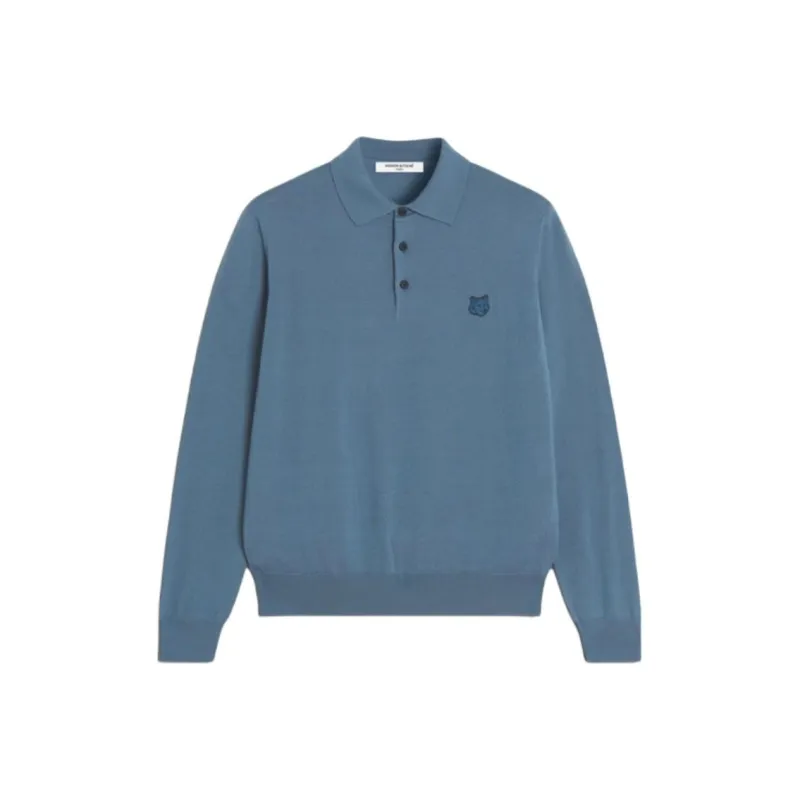 Maison Kitsune Bold Fox Head Polo Shirt-0
