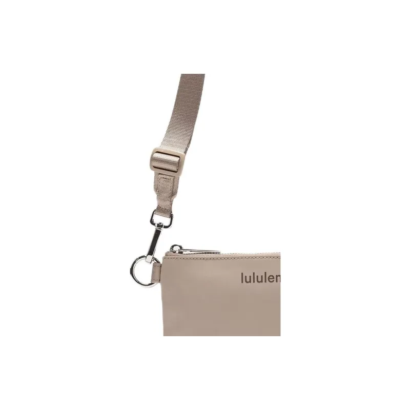 Lululemon Nylon Shoulder Bag, Crossbody Bag Unisex Khaki-2