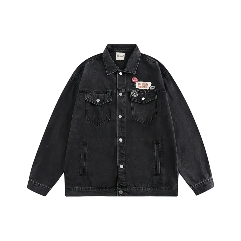NAXUSTO Denim Jackets Unisex-3