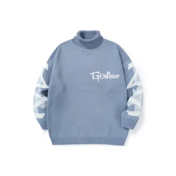 GENANX Sweater Unisex Gray Blue