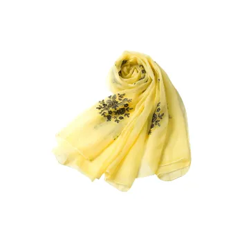 Red Bean 100% Mulberry Silk Scarves Women's