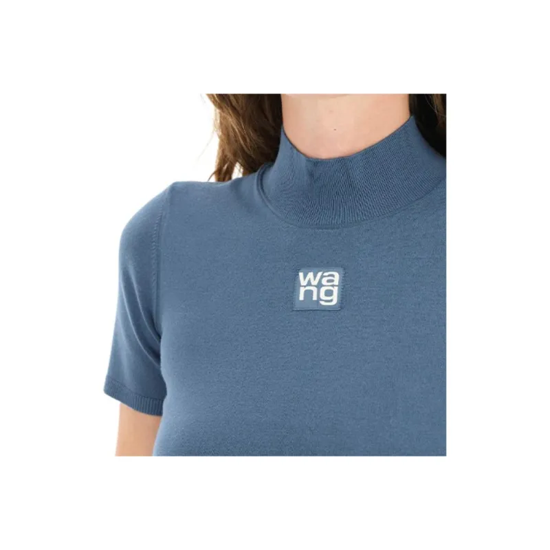 Alexander Wang Crop Tops Women's Ice Blue-3