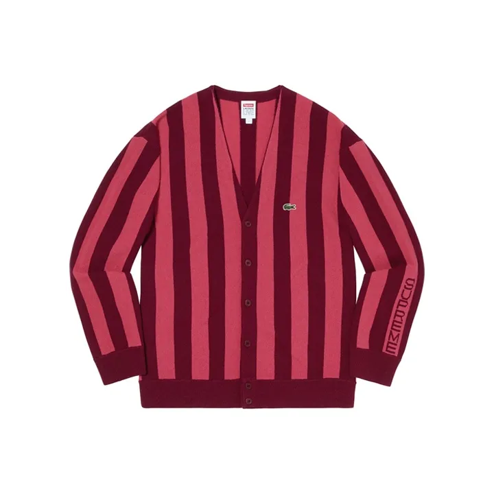 Supreme Lacoste Stripe Cardigan-0