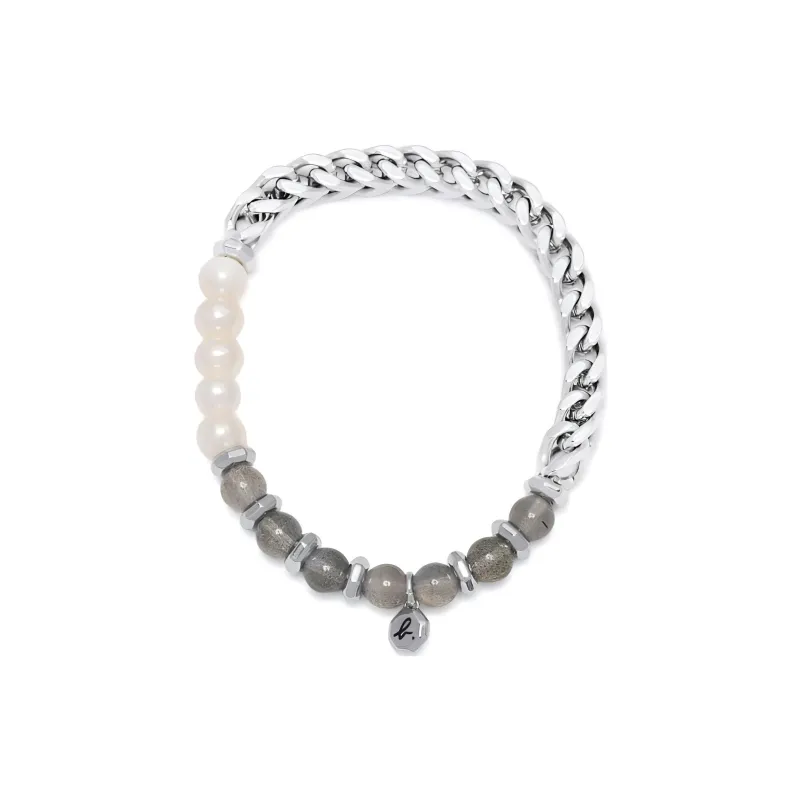 Agnes B. Half Chain Bead Bracelet-0