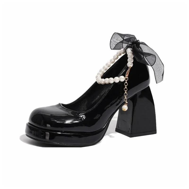 Feo Dvke Chunky Heel High Heels 8.5cm Women's Gift Box Set-13