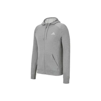Adidas Game And Go Big Logo 3 Stripes Full Zip Hoodie