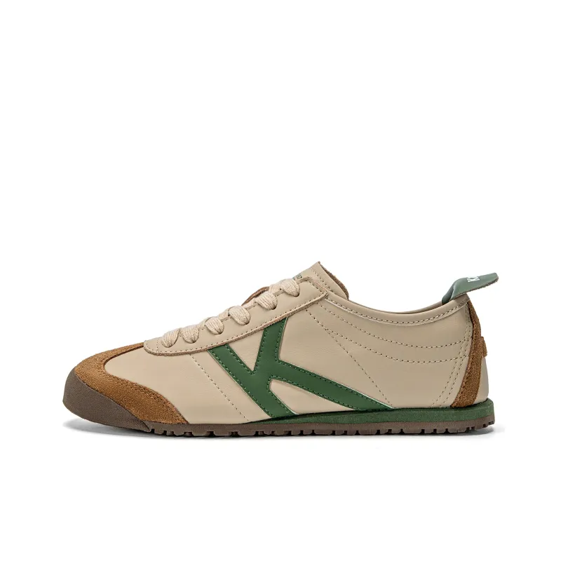 Kappa Back to Back Anti Slip Wear Resistant Low Top Skateboard Shoes Women's Khaki Gray-0