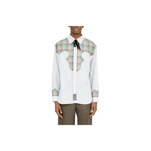 Maison Margiela Pendleton Striped Panelled Shirt