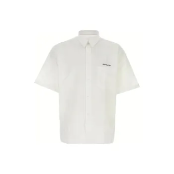 Givenchy Logo Printed Collared Short Sleeve Shirt
