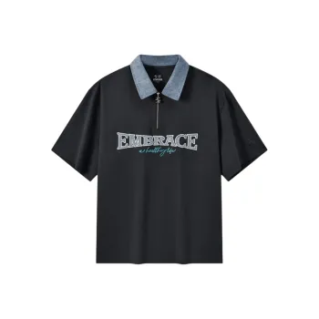 XTEP Polo Shirt Men's Pine Ink Gray