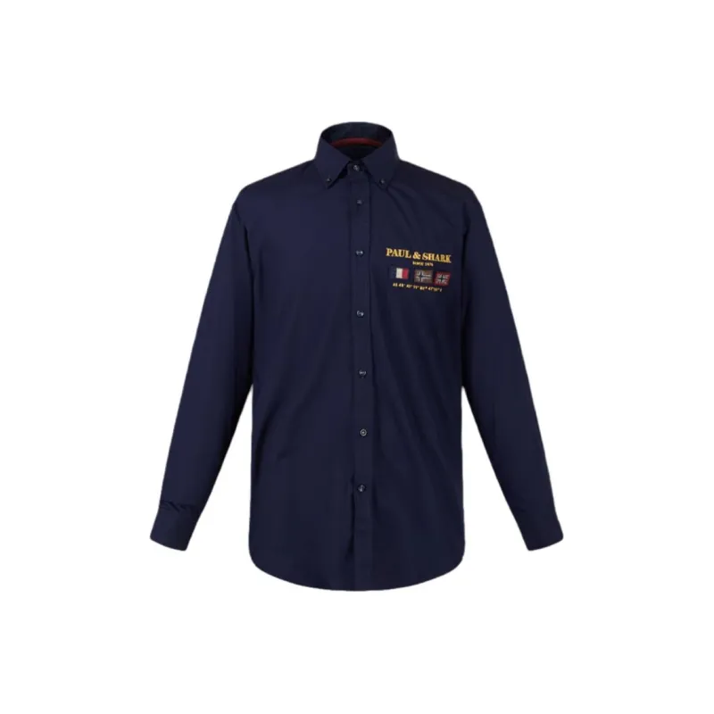 Paul & Shark Yachting Shirt Men's Navy Blue-0