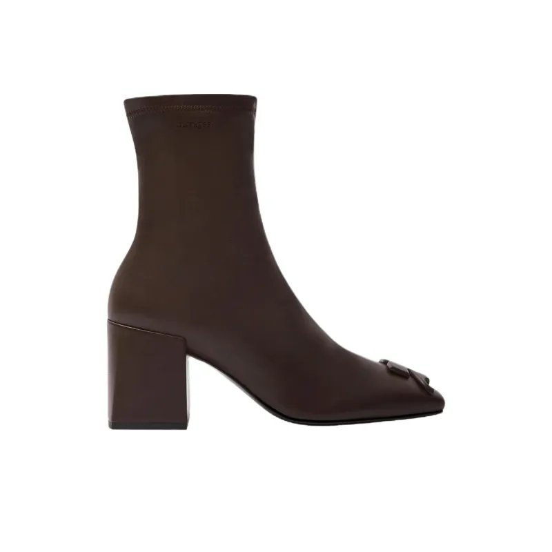 COURREGES Reedition Ankle Boots 7cm Women's Brown-1