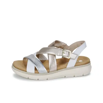 Remonte Roman Sandals 4cm Women's Beige Gold