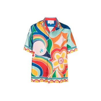 CASABLANCA Le Pouvoir Des Fleurs Silk Shirt