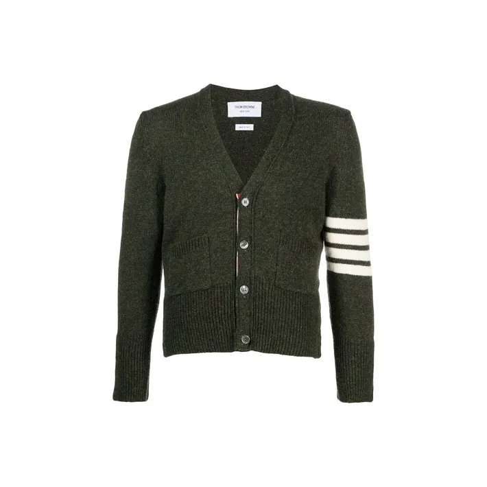 THOM BROWNE 4 Bar Knitted Cardigan-0