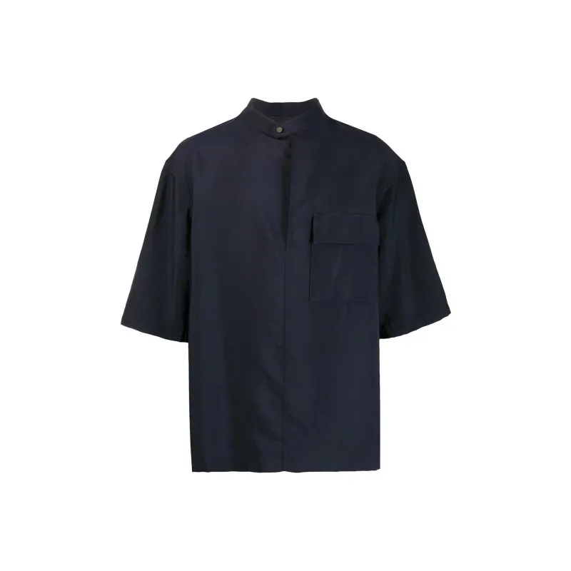 3.1 Phillip Lim Oversized Band Collar Shirt-0