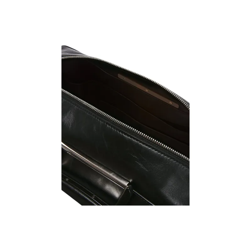 JIL SANDER Calfskin Briefcase Men's Black-2