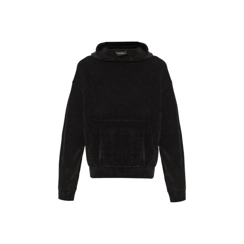 EMPORIO ARMANI Drop Shoulder Corduroy Hoodie-0