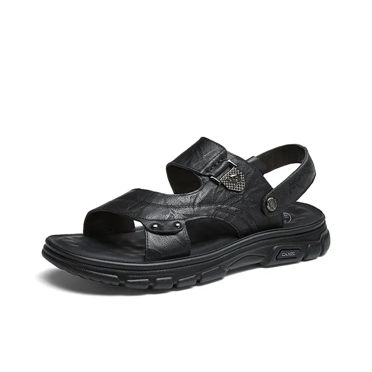 CAMEL Beach Sandals Men Brown, Black-5