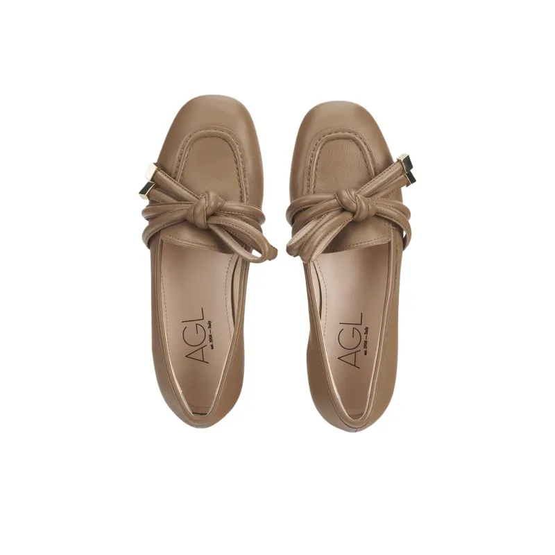 AGL RIBBON MULE Loafers 0.8cm Women's Brown-4