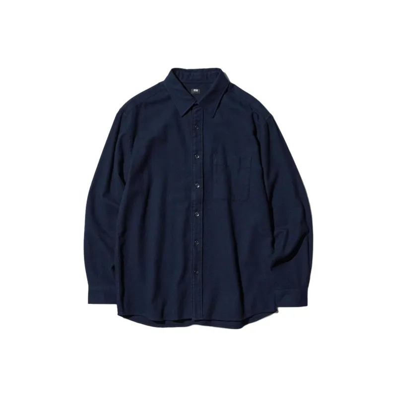 UNIQLO Shirts Men Navy Blue-0