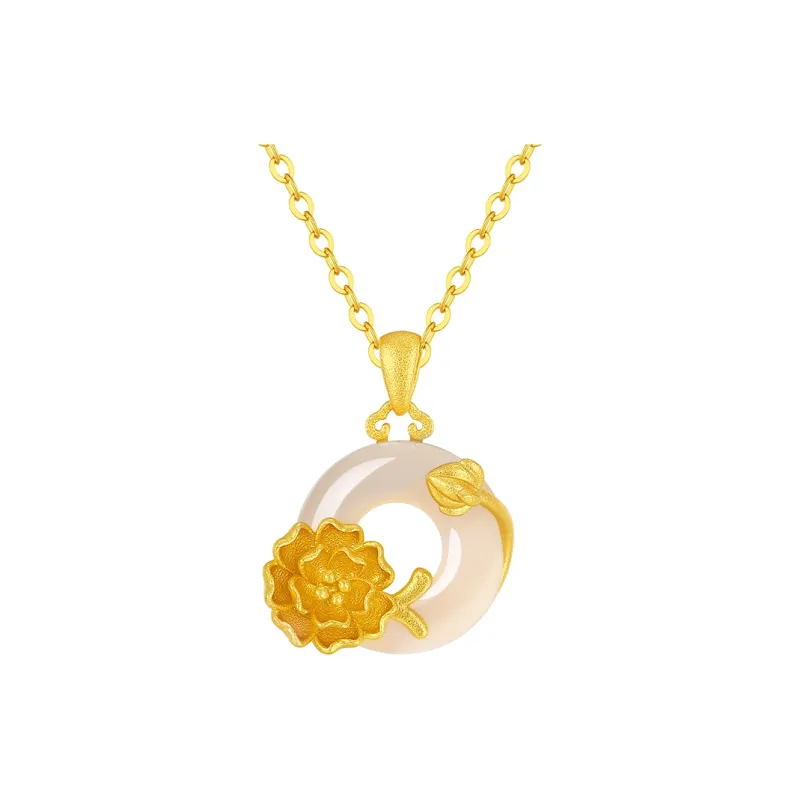 CHOW TAI KING Chalcedony Jade Necklaces Women's-54