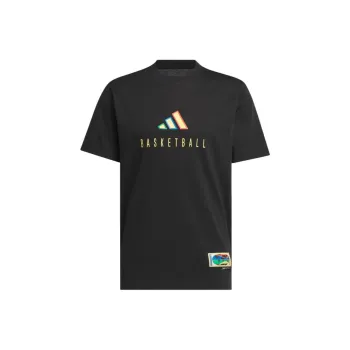 Adidas Free Shipping With AdiClub Worldwide Hoops Logo Performance Graphic Tee