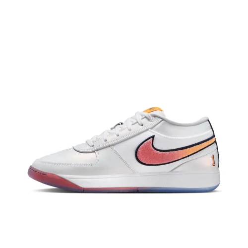 Nike Book 1 Anti Slip Wear Resistant Low Top Basketball Shoes Unisex White Blue