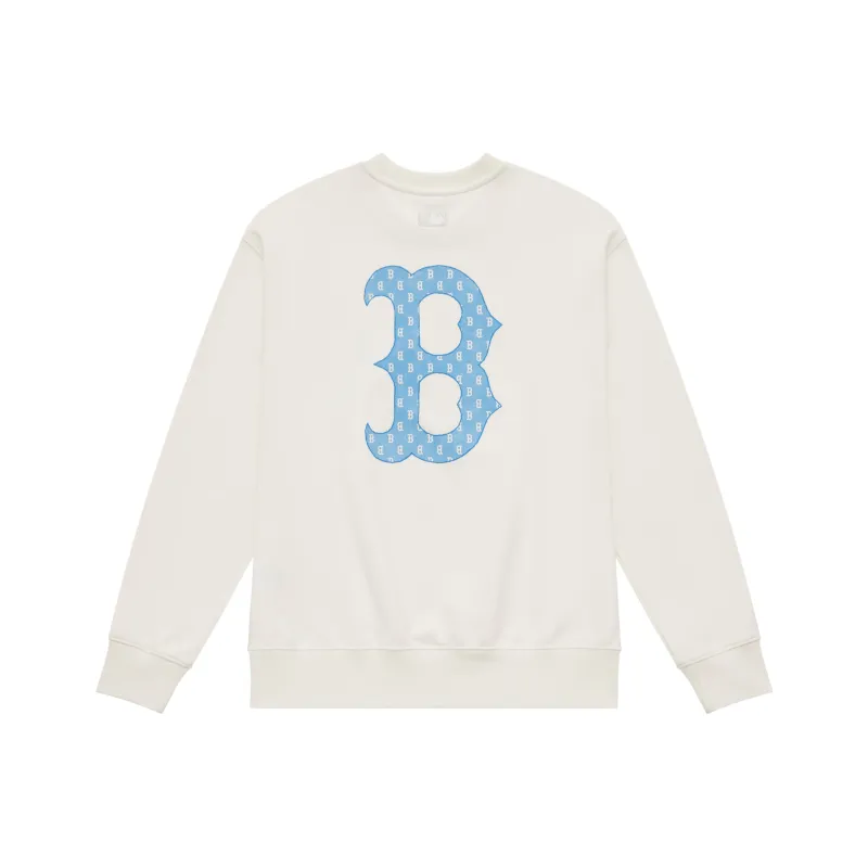 MLB Boston Red Sox MONOGRAM Collection 24FW Sweatshirt Unisex Cream-0