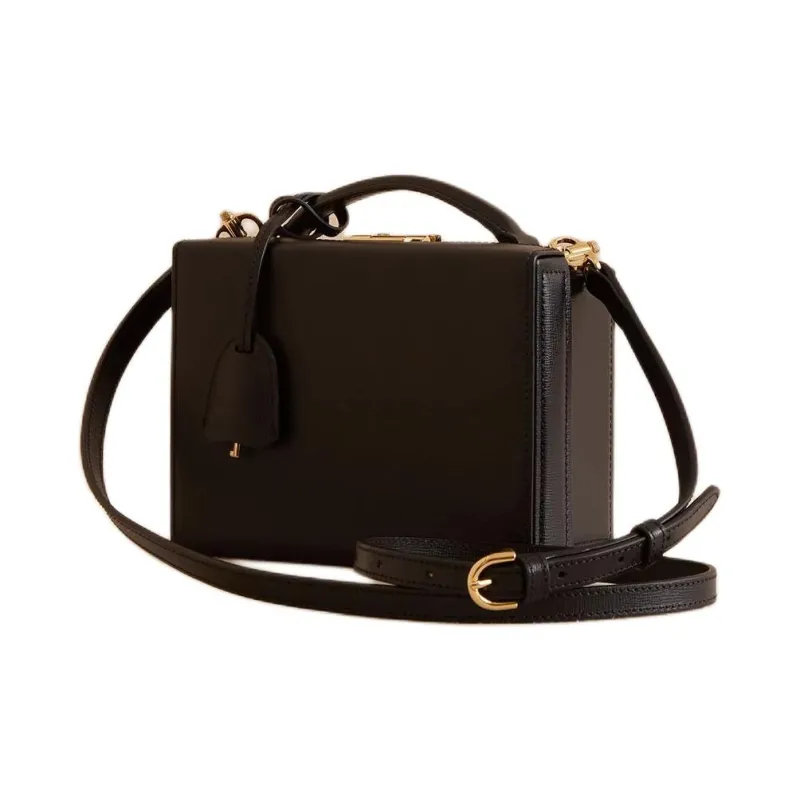 MARK CROSS Cross-Grain Calfskin Shoulder Bag Crossbody Bag Handbag Women's Black-2