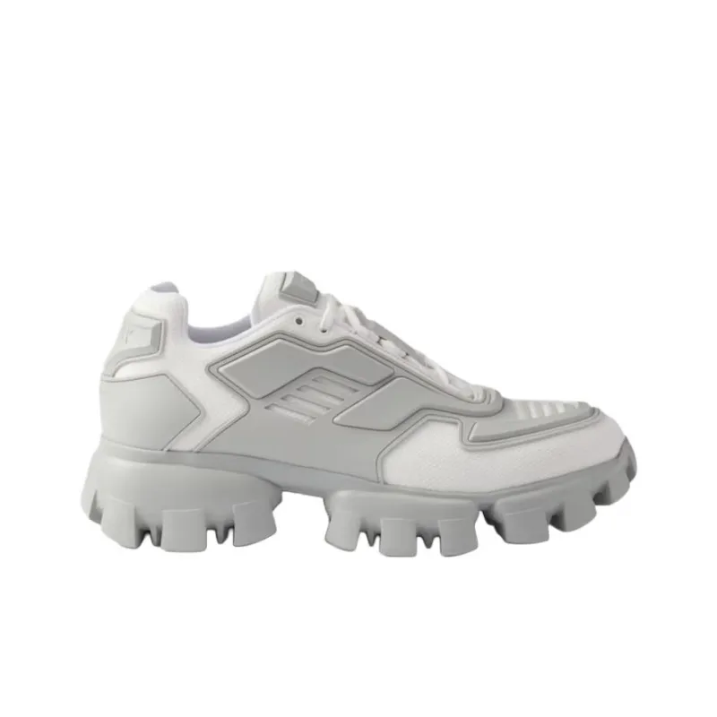 PRADA Cloudbust Thunder Low Top Chunky Sneakers Men's White Gray-1