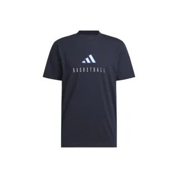 Adidas Free Shipping With AdiClub Worldwide Hoops Logo Performance Graphic Tee