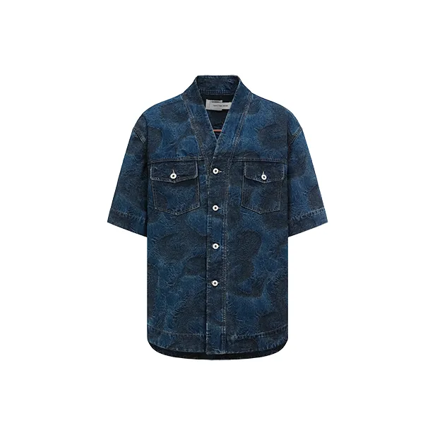 Feng Chen Wang Dragon Jacquard Denim Shirt-0