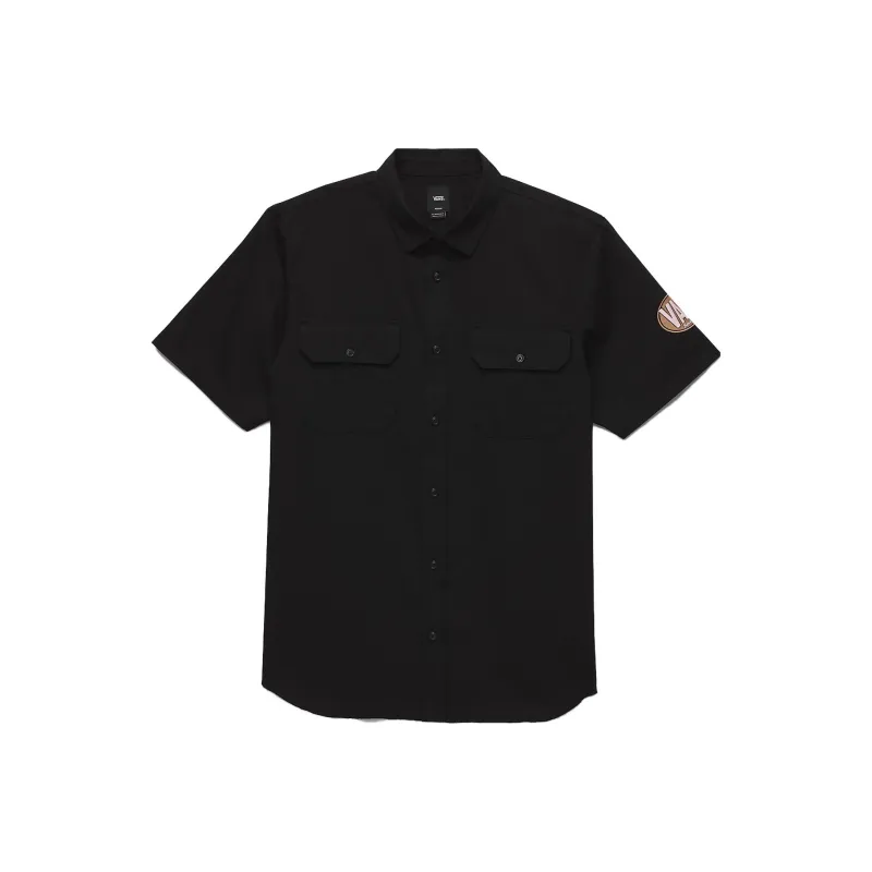 Vans Oval Logo Work Wear Buttondown Shirt Shirt Men's Black-0