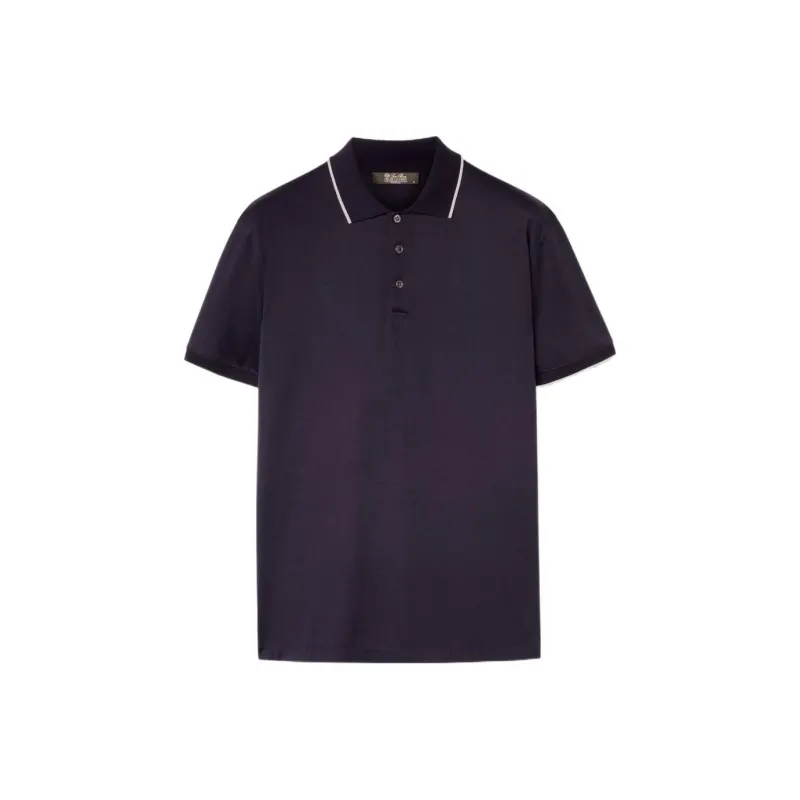 Loro Piana SS24 Polo Shirt Men's Marine Blue-0