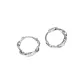 925 Silver Hoop Earrings (White)