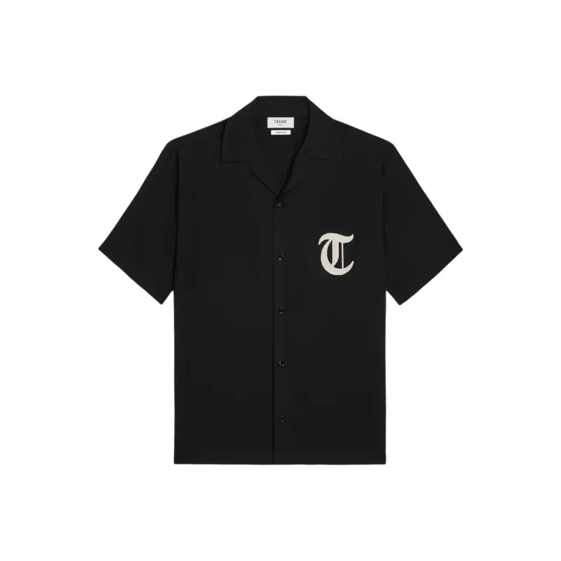 CELINE Troubadour Hawaiian Shirt In Viscose-0