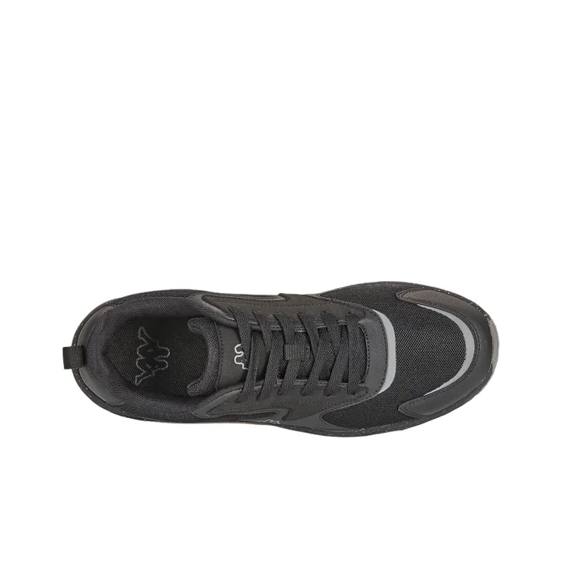 Kappa LOGO SAFIR Slip Resistant And Breathable Low Top Running Shoes Men's Black-4