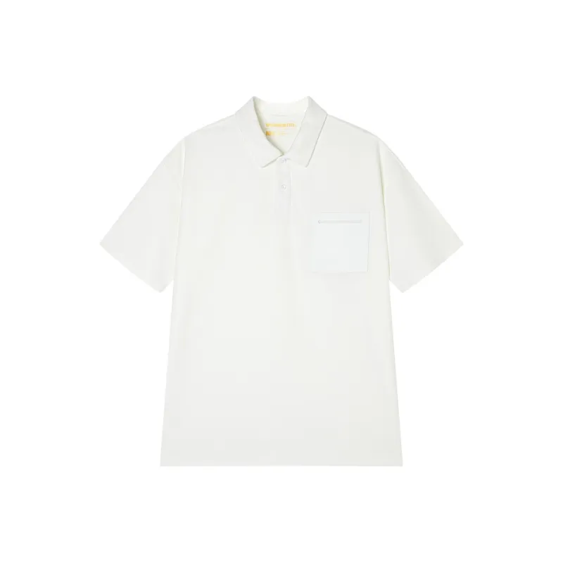 NPC Short Sleeved Polo Shirt For Men, Trendy Leather Pocket, Loose Fit, Breathable Unisex-0
