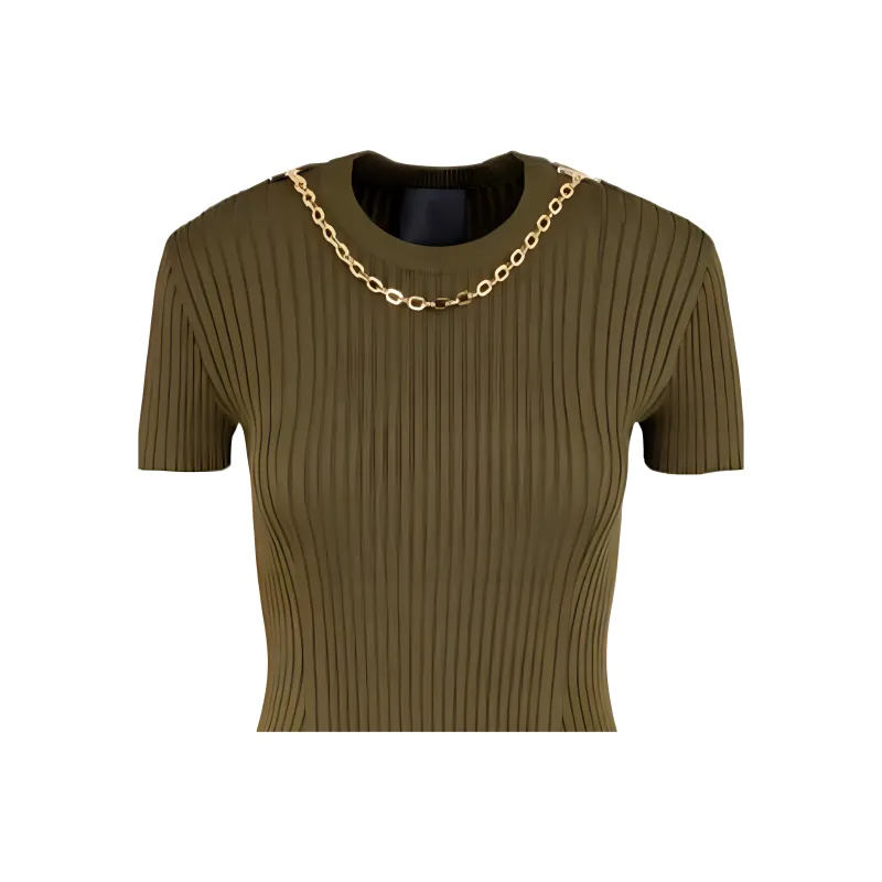 Givenchy Short-Sleeved Dresses Women's Green-2