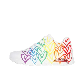 Skechers Uno   Full Of Love Low Top Casual Shoes Women's White