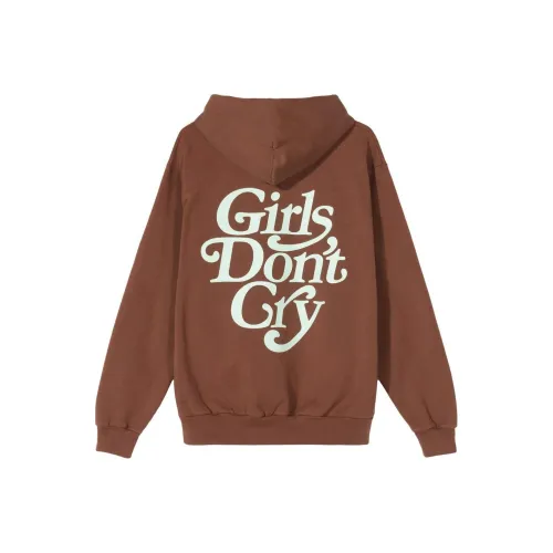 GIRLS DON'T CRY 브라운 남녀공용 맨투맨