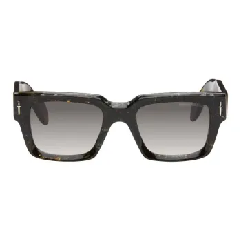 Cutler And Gross Acetate Metal Square Sunglasses Unisex Brown