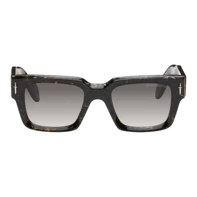 Cutler And Gross Acetate Metal Square Sunglasses Unisex Brown-0