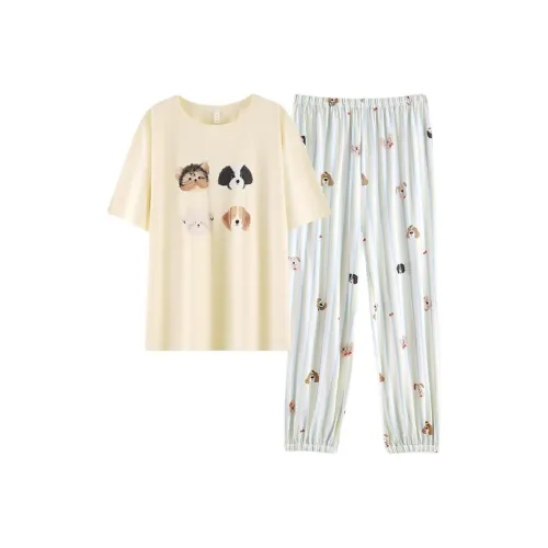 7 SEVFUN Pajama Set Women's Light Yellow