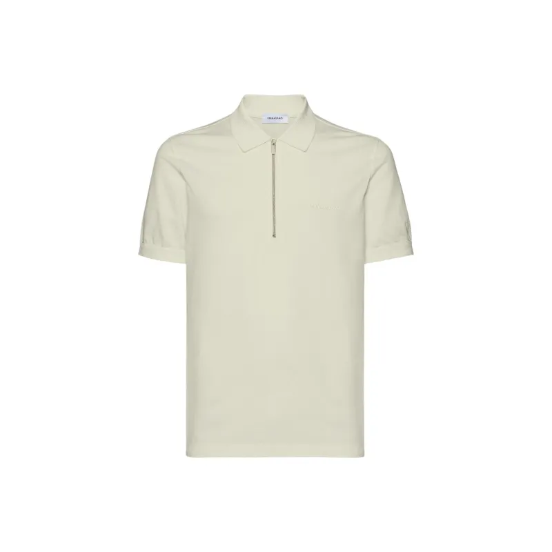 Ferragamo Logo embroidered Half zip Polo Shirt-0