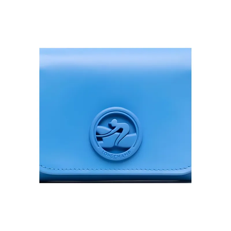 LONGCHAMP BOX-TROT Calfskin Wallet Women's Blue-4