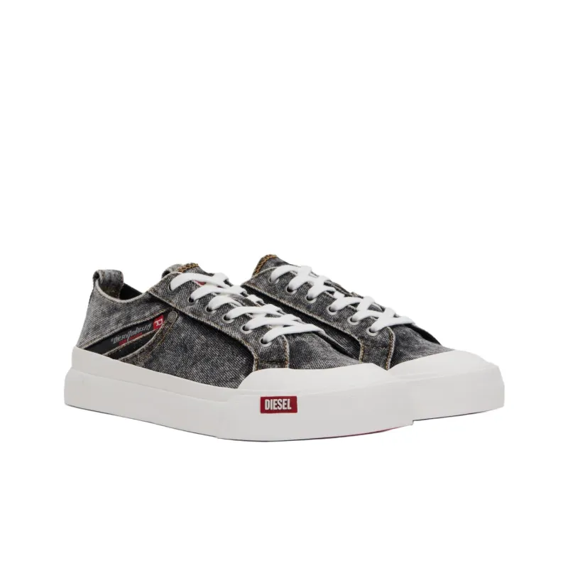 DIESEL S Athos Low Top Canvas Shoes Men's Gray-3