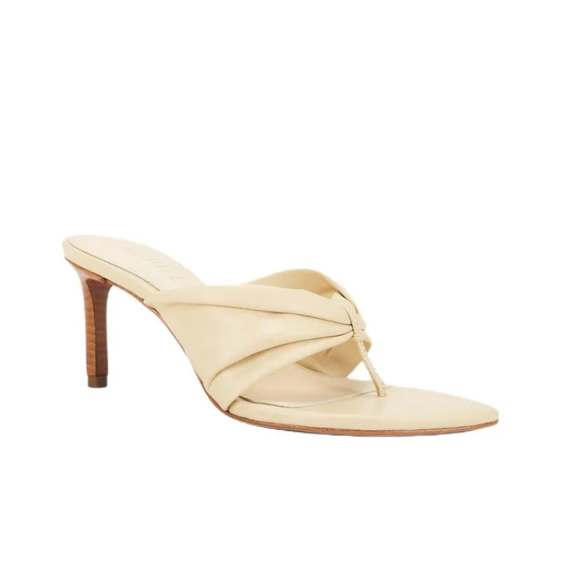 Schutz Flip Flops 7cm Women's Beige-2
